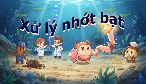 Quy trình chi tiết xử lý nhớt bạt trong ao nuôi tôm bằng biện pháp vi sinh